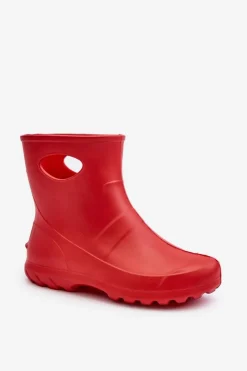 Discount Boto Kalosze Damskie Wodoszczelne LEMIGO GARDEN 752 Czerwone