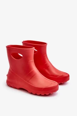 Discount Boto Kalosze Damskie Wodoszczelne LEMIGO GARDEN 752 Czerwone