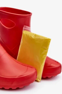 Discount Boto Kalosze Damskie Wodoszczelne LEMIGO GARDEN 752 Czerwone