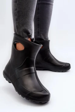 Clearance Kalosze Damskie Wodoszczelne LEMIGO GARDEN 752 Czarne Damskie Kalosze Damskie