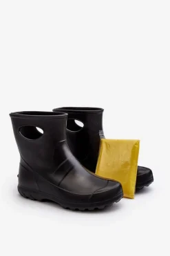 Clearance Kalosze Damskie Wodoszczelne LEMIGO GARDEN 752 Czarne Damskie Kalosze Damskie