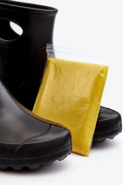 Clearance Kalosze Damskie Wodoszczelne LEMIGO GARDEN 752 Czarne Damskie Kalosze Damskie