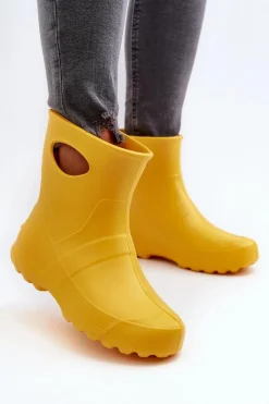 Kalosze Damskie>Boto Kalosze Damskie Wodoszczelne LEMIGO GARDEN 752 Żółte