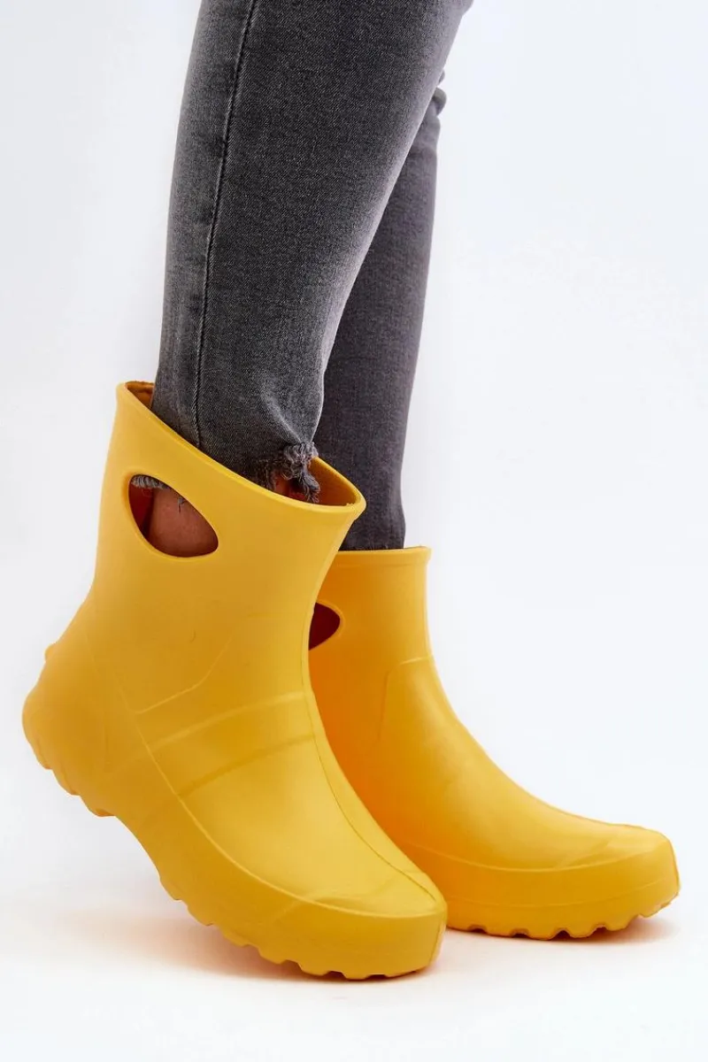 Kalosze Damskie>Boto Kalosze Damskie Wodoszczelne LEMIGO GARDEN 752 Żółte