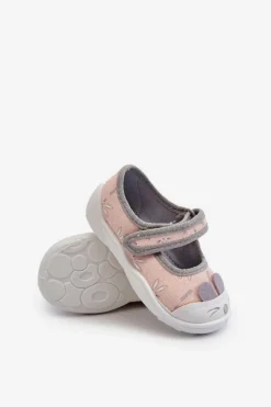 Sale BEFADO Kapcie Baleriny Królik 209P036 Brzoskwiniowe