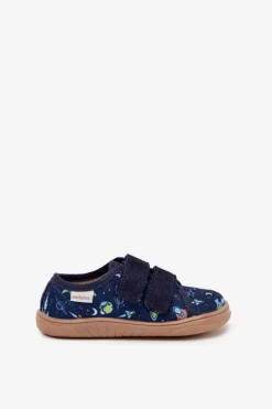 Chłopięce|Barefoot>Milami Kapcie Barefoot Chłopięce Kosmos Granatowe Saphira Niebieski