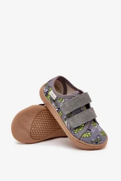 Sale Kapcie Barefoot Chłopięce Z Grafiką Szare Saphira Dzieci Chłopięce|Barefoot
