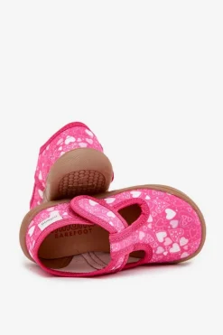 Best Milami Kapcie Barefoot Dziewczęce W Serduszka Na Rzep Fuksja Talirae