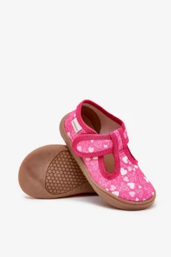 Best Milami Kapcie Barefoot Dziewczęce W Serduszka Na Rzep Fuksja Talirae
