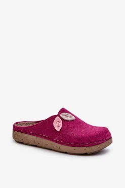 Best Kapcie Damskie Filcowe ED000013 Fuksja Damskie Kapcie Klasyczne|Klapki Damskie Klasyczne