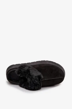 Online Kapcie Damskie Na Platformie Z Futerkiem Czarne Linaris Damskie Śniegowce Damskie|Kapcie Klasyczne