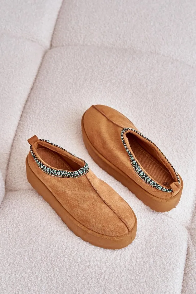 Clearance Kapcie Damskie Na Platformie Z Haftem Camel Neroma Damskie Śniegowce Damskie|Kapcie Klasyczne