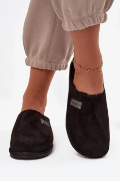 Discount INBLU Kapcie Damskie Obuwie Domowe CS000045 Czarne Czarny