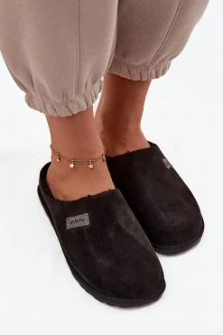 Discount INBLU Kapcie Damskie Obuwie Domowe CS000045 Czarne Czarny