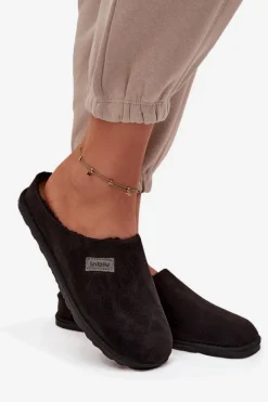 Discount INBLU Kapcie Damskie Obuwie Domowe CS000045 Czarne Czarny