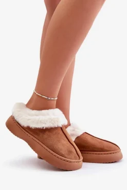 Best Kapcie Damskie Z Futerkiem Camel Zinntia Damskie Kapcie Klasyczne