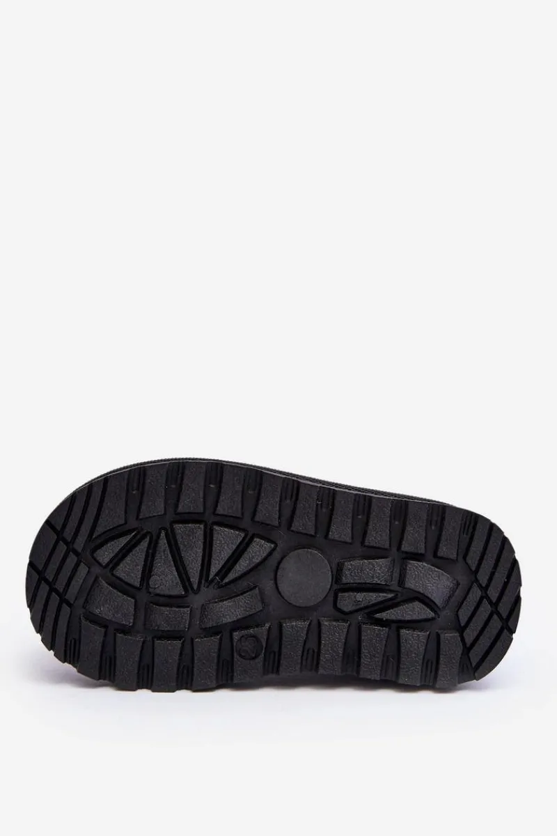 Chłopięce|Dziewczęce>Boto Kapcie Dziecięce Wsuwane Ocieplane Czarne Olivane Czarny