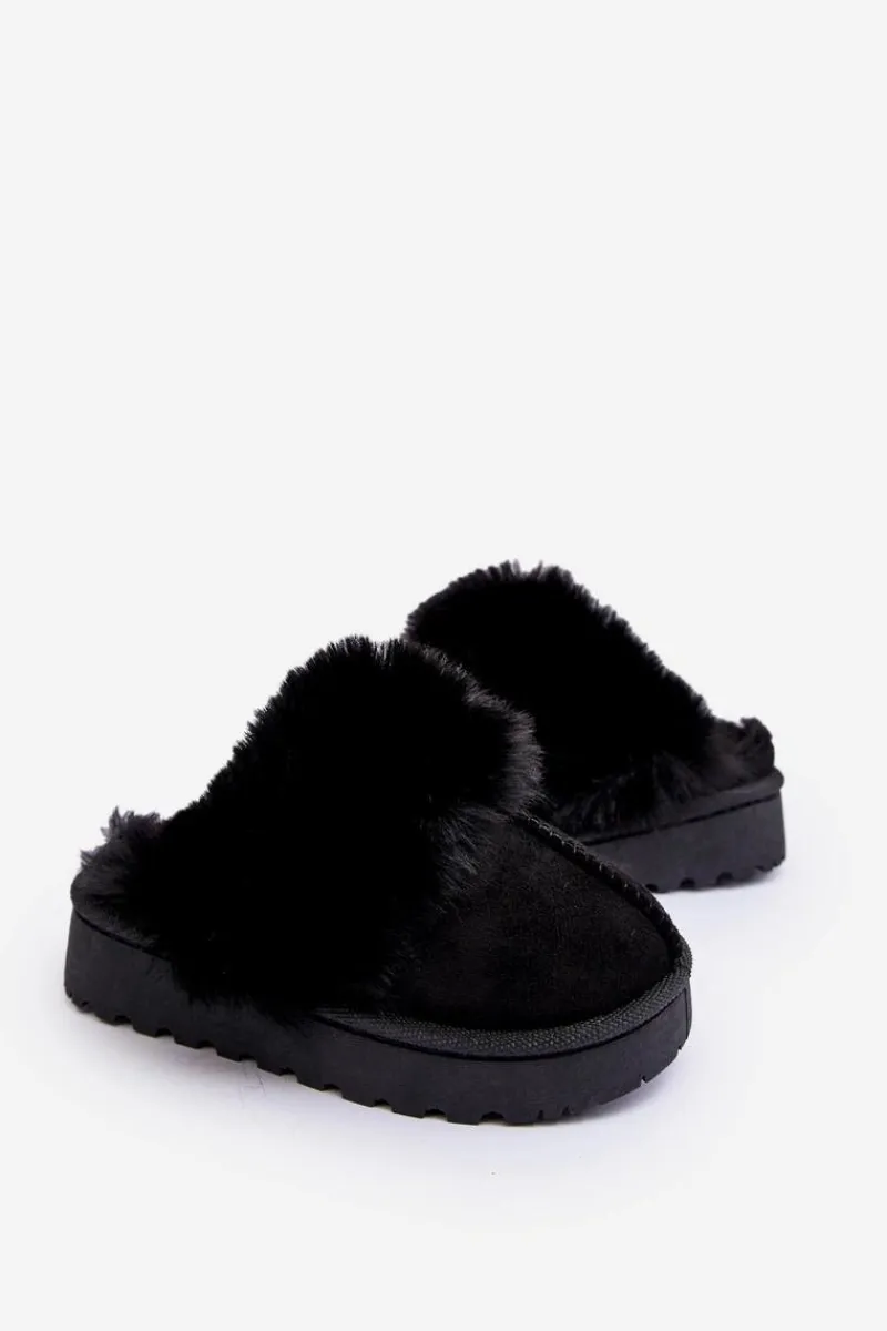 Dziewczęce|Back To School>Boto Kapcie Dziecięce Z Futerkiem Czarne Birasta Czarny