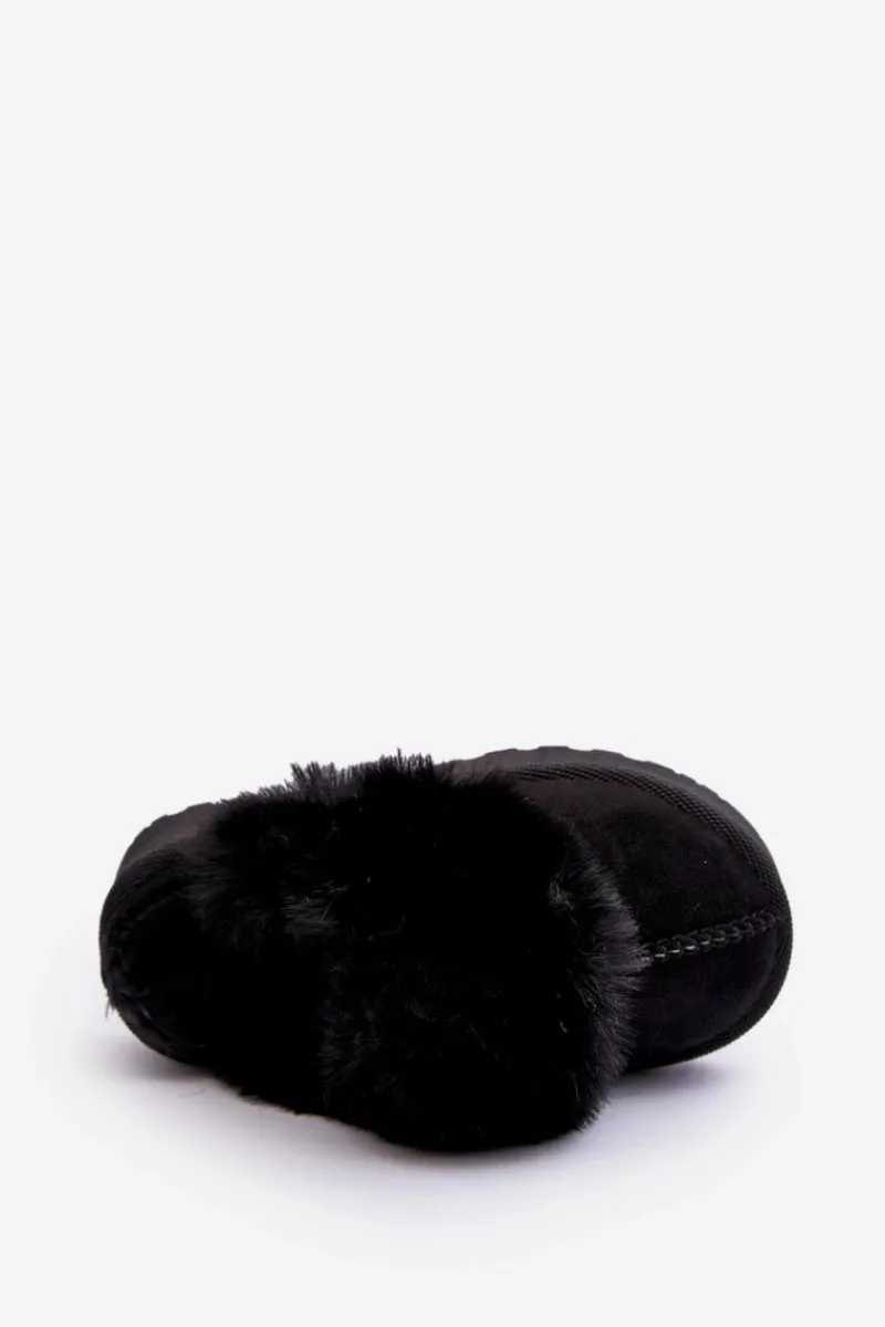 Dziewczęce|Back To School>Boto Kapcie Dziecięce Z Futerkiem Czarne Birasta Czarny
