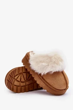 Kapcie Dziecięce Z Futerkiem Camel Birasta Dzieci Dziewczęce|Back To School