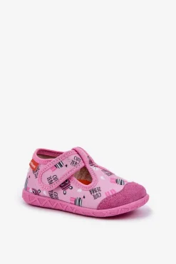 Best Milami Kapcie Dziecięce Na Rzep W Zebry Różowe Jasimrra Różowy