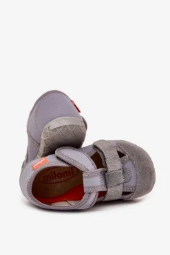 Online Kapcie Dziecięce Na Rzepy Szare Reathiana Dzieci Dziewczęce|Back To School