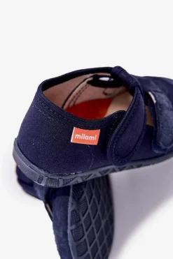 Sale Kapcie Dziecięce Na Rzepy Granatowe Reathiana Dzieci Dziewczęce|Back To School