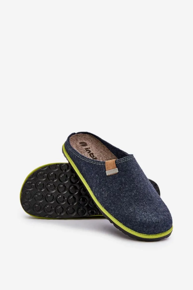 Klapki Męskie Klasyczne|Papcie Męskie>INBLU Kapcie Męskie Obuwie Domowe SI000023 Grantowe