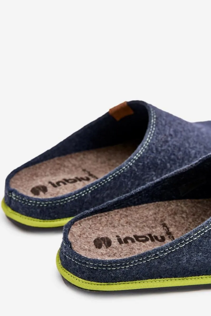 Klapki Męskie Klasyczne|Papcie Męskie>INBLU Kapcie Męskie Obuwie Domowe SI000023 Grantowe