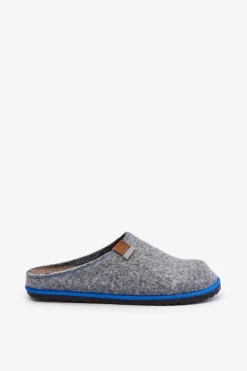 Klapki Męskie Klasyczne|Papcie Męskie>INBLU Kapcie Męskie Obuwie Domowe SI000023 Jasnoszare Szary