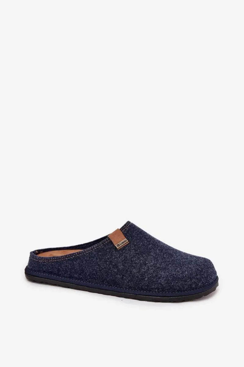 Online Kapcie Męskie Profilaktyczne SI000025 Granatowe Męskie Klapki Męskie Klasyczne|Papcie Męskie