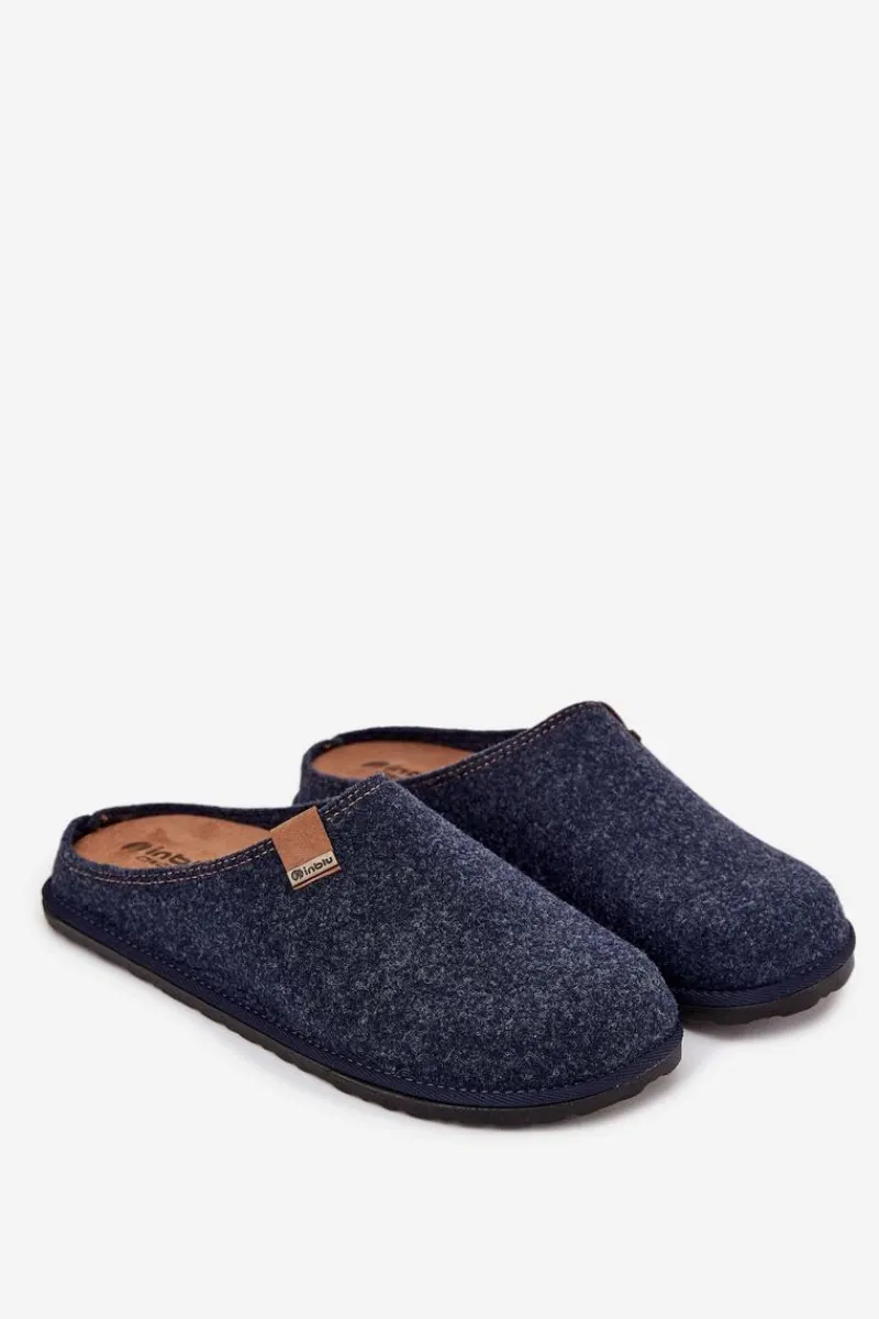 Online Kapcie Męskie Profilaktyczne SI000025 Granatowe Męskie Klapki Męskie Klasyczne|Papcie Męskie