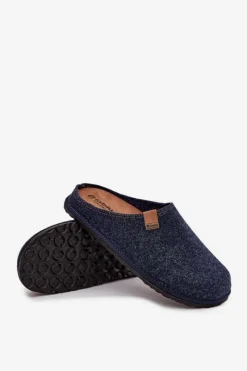 Online Kapcie Męskie Profilaktyczne SI000025 Granatowe Męskie Klapki Męskie Klasyczne|Papcie Męskie