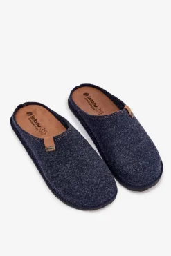 Online Kapcie Męskie Profilaktyczne SI000025 Granatowe Męskie Klapki Męskie Klasyczne|Papcie Męskie