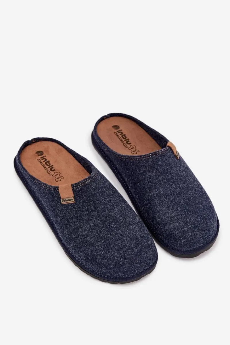 Online Kapcie Męskie Profilaktyczne SI000025 Granatowe Męskie Klapki Męskie Klasyczne|Papcie Męskie