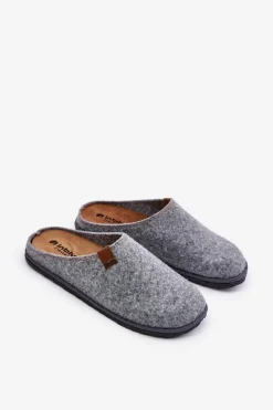 Best Kapcie Męskie Profilaktyczne SI000025 Szare Męskie Klapki Męskie Klasyczne|Papcie Męskie