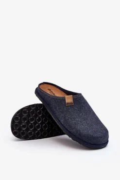 INBLU Kapcie Męskie Profilaktyczne SI000001 Granatowe