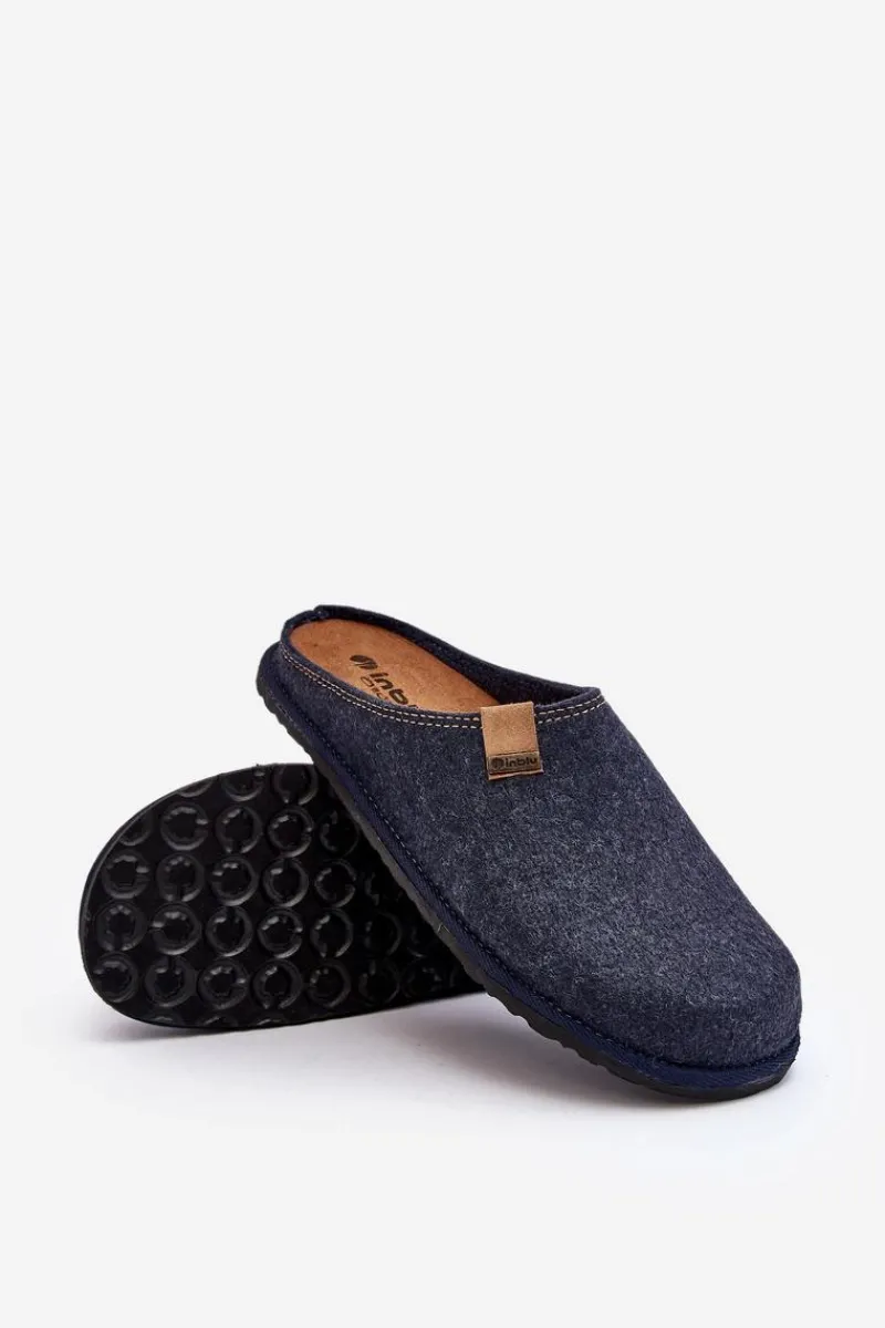 INBLU Kapcie Męskie Profilaktyczne SI000001 Granatowe