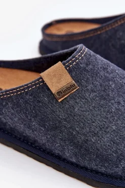 INBLU Kapcie Męskie Profilaktyczne SI000001 Granatowe