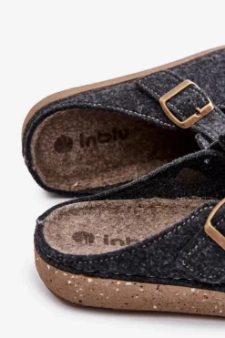 Outlet Kapcie Męskie Z Klamrą Klapki Profilaktyczne MT000012 Grafitowe Męskie Klapki Męskie Klasyczne|Papcie Męskie