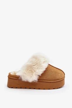 Śniegowce Damskie|Kapcie Klasyczne></noscript>Boto Kapcie Śniegowce Damskie Na Platformie Camel Phiniopis