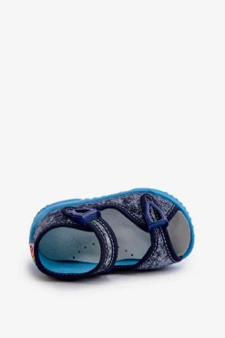 Hot Kapcie Sandałki Dziecięce NEL 310-19 GOKIDS Grafitowe Dzieci Chłopięce|Chłopięce