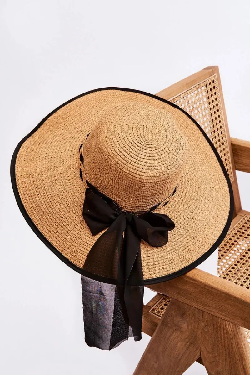 Discount Boto Kapelusz Z Modną Kokardą Beżowy