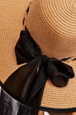 Discount Boto Kapelusz Z Modną Kokardą Beżowy