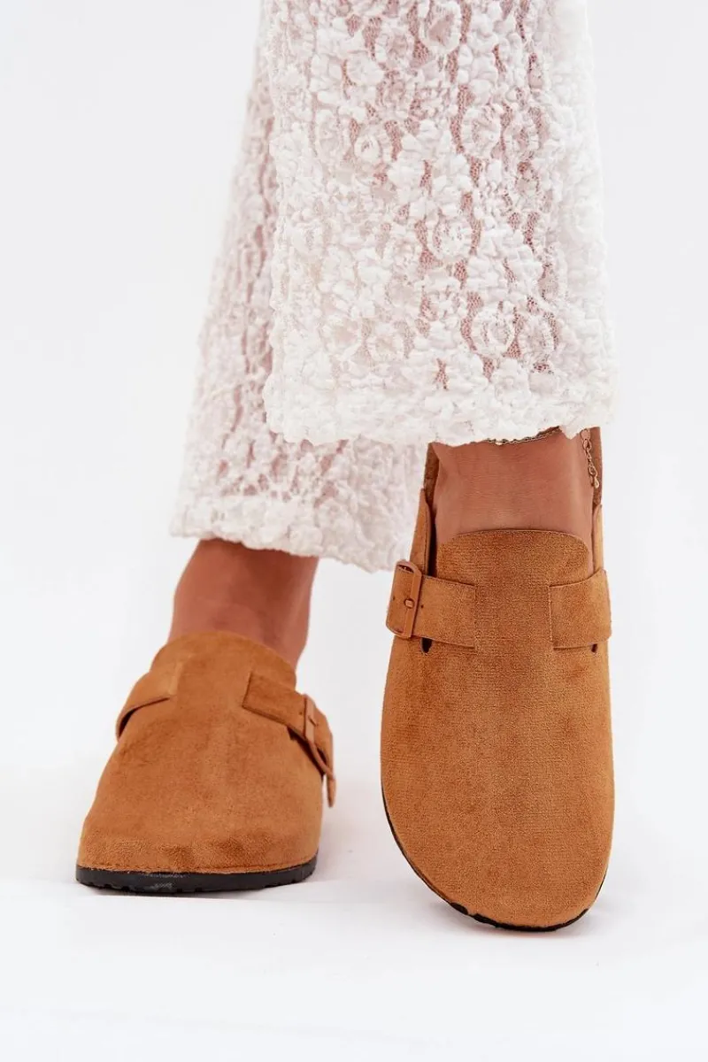 Klapki Korkowe|Klapki Na Platformie>Boto Klapki Chodaki Damskie i Na Korkowej Platformie Z Klamrą Camel Klarae