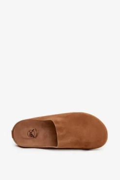 Outlet Boto Klapki Chodaki Damskie Na Platformie Camel Sylviane Brązowy