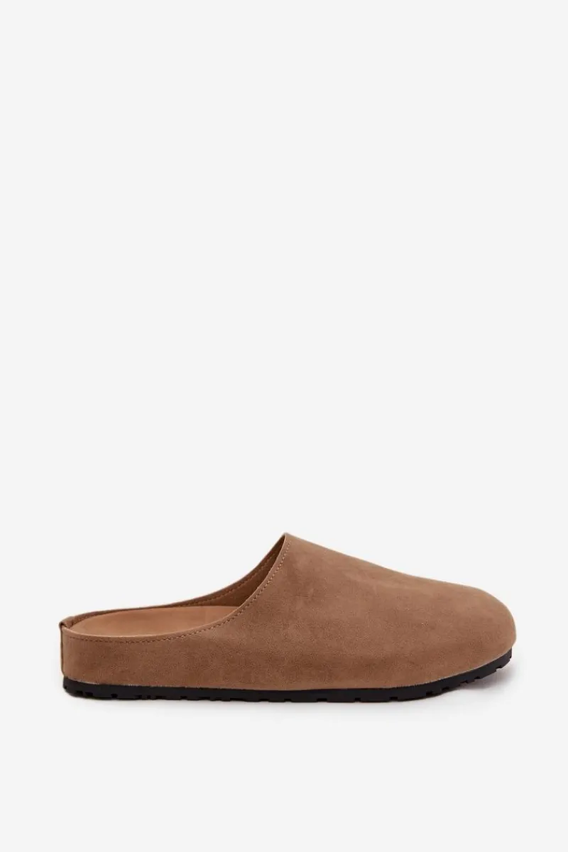 Clearance Klapki Chodaki Damskie Na Platformie Ciemnobeżowe Sylviane Damskie Kapcie Klasyczne|Klapki Korkowe