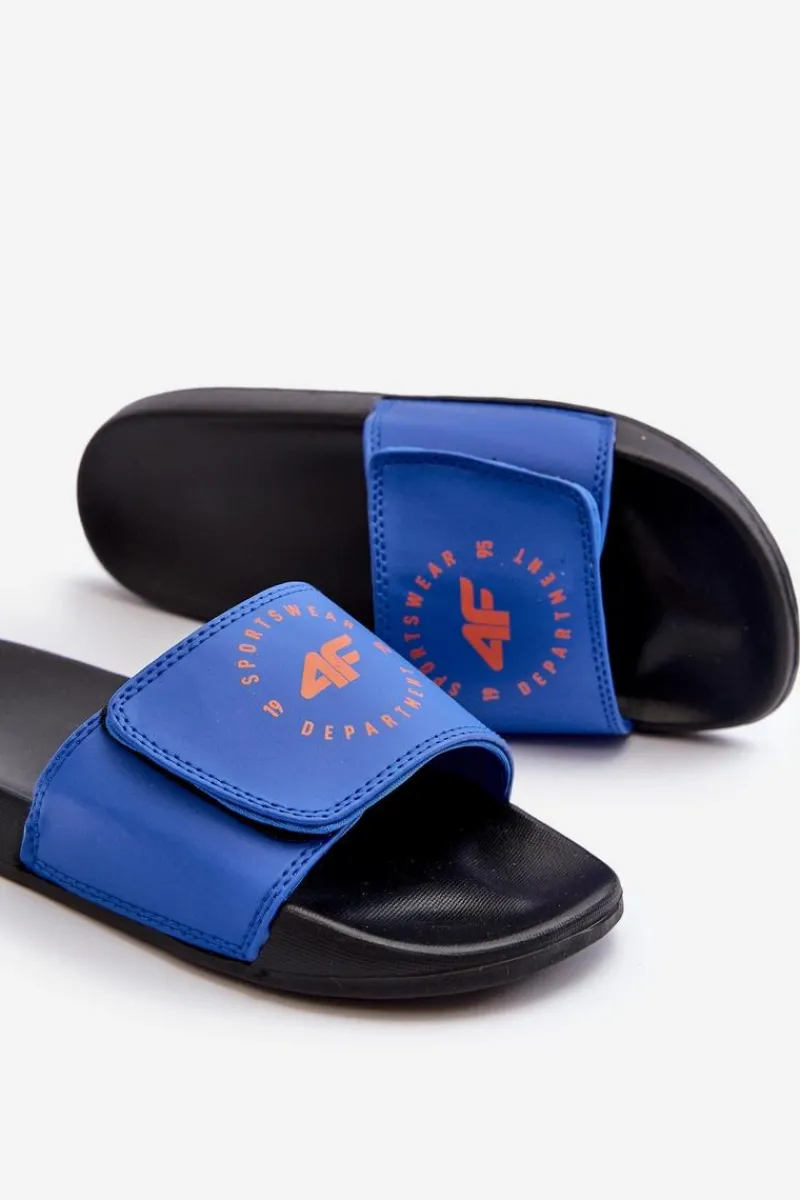 New 4F Klapki Chłopięce JMM00FFLIM043-33S Niebieskie