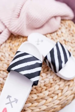 Online Klapki Damskie Białe Aynna Damskie Klapki Damskie Klasyczne