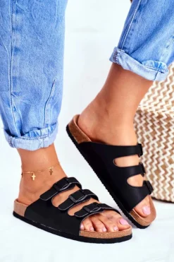 Klapki Damskie Big Star|Klapki Damskie Klasyczne>Big Star Shoes Klapki Damskie Big Star Czarne FF274625